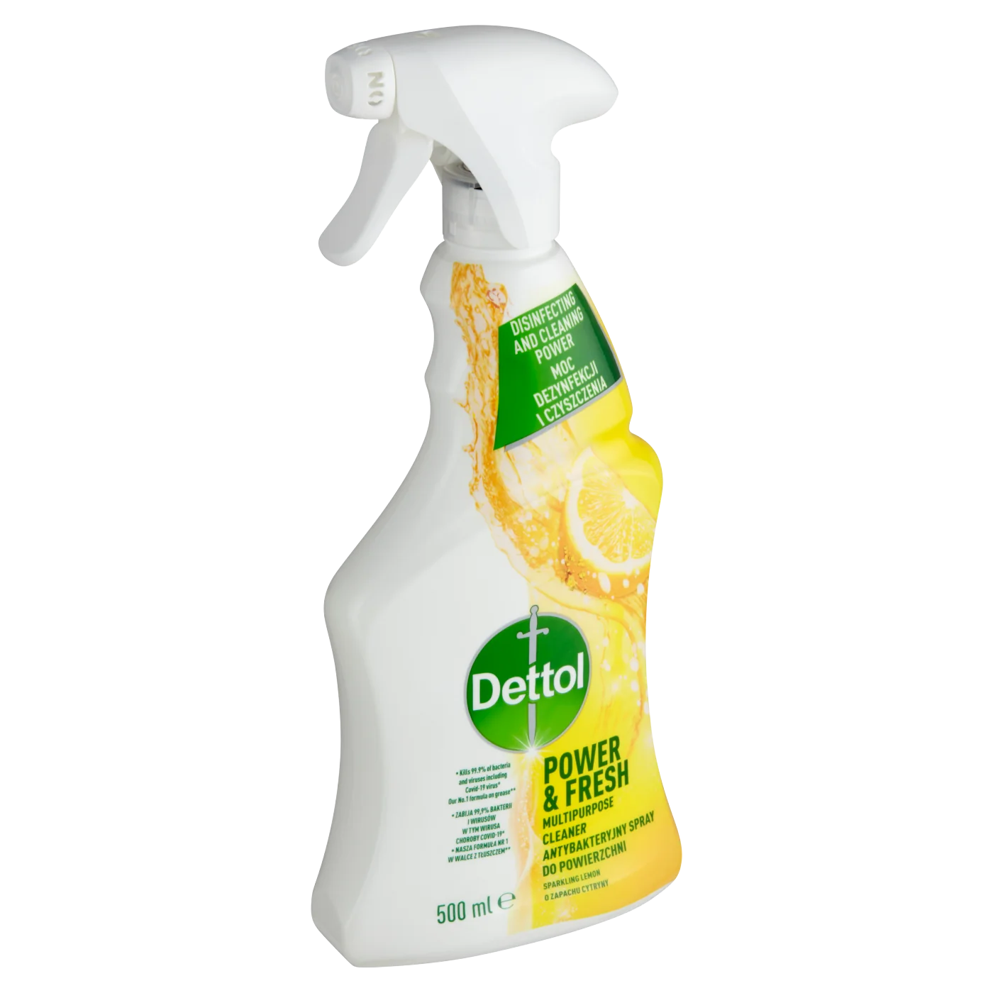 Dettol Power & Fresh wielofunkcyjny spray do powierzchni o zapachu limonki i cytryny, 500 ml