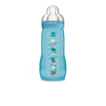 MAM, butelka Baby Bottle Pattern, ze smoczkiem o szybkim przepływie, powyżej 4 miesiąca, 330 ml 