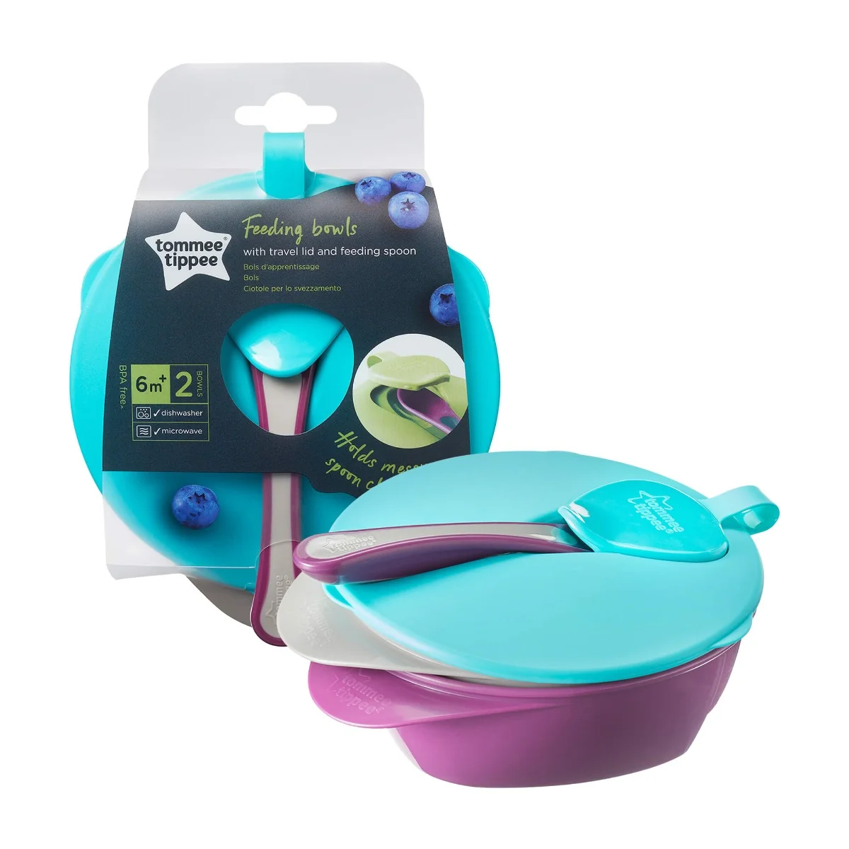 Tommee Tippee miseczka z pokrywką i łyżeczką