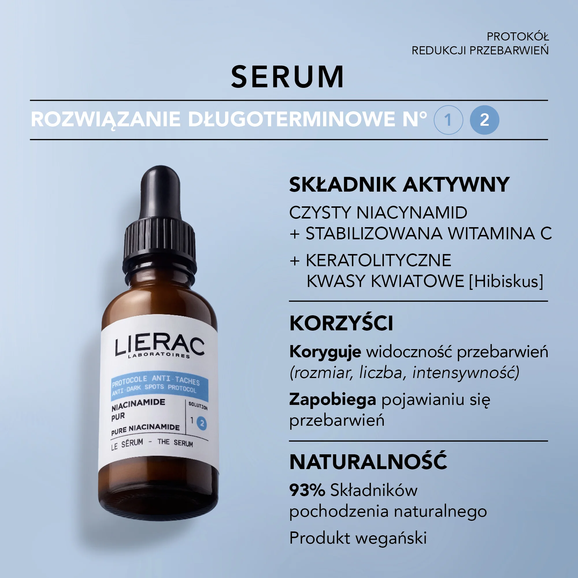 Lierac Protocole serum na przebarwienia z czystym niacynamidem, 30 ml