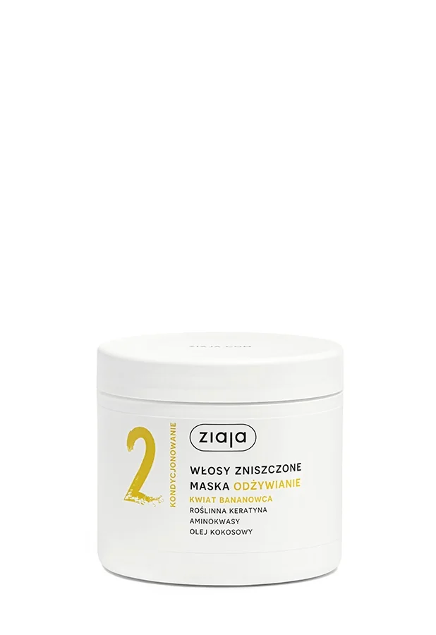 Ziaja Kwiat Bananowca Odżywianie maska do włosów zniszczonych, 350 ml