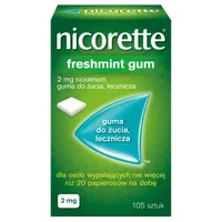 Nicorette Freshmint Gum, 2 mg, 105 gum do żucia