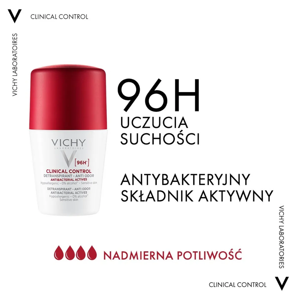 Vichy Clinical Control 96H roll-on dezodorant, 50 ml 
