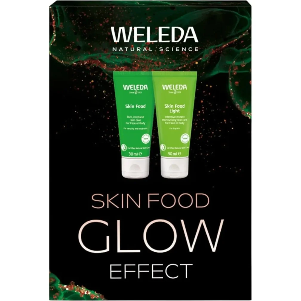 Weleda Zestaw Skin Food Glow Effect krem Skin Food, 30 ml + krem Skin Food Light, 30 ml