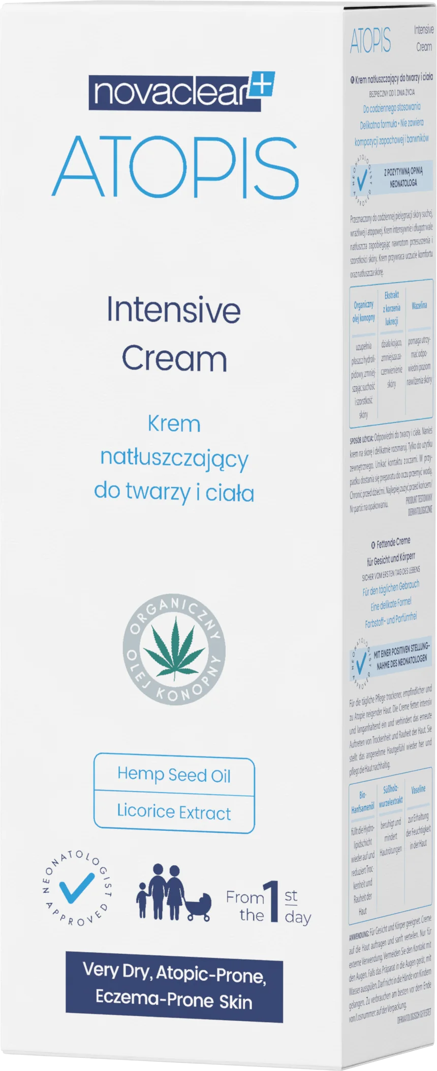 Novaclear Atopis Hydro-Control Cream krem natłuszczająco-nawilżający do twarzy i ciała, 100 ml