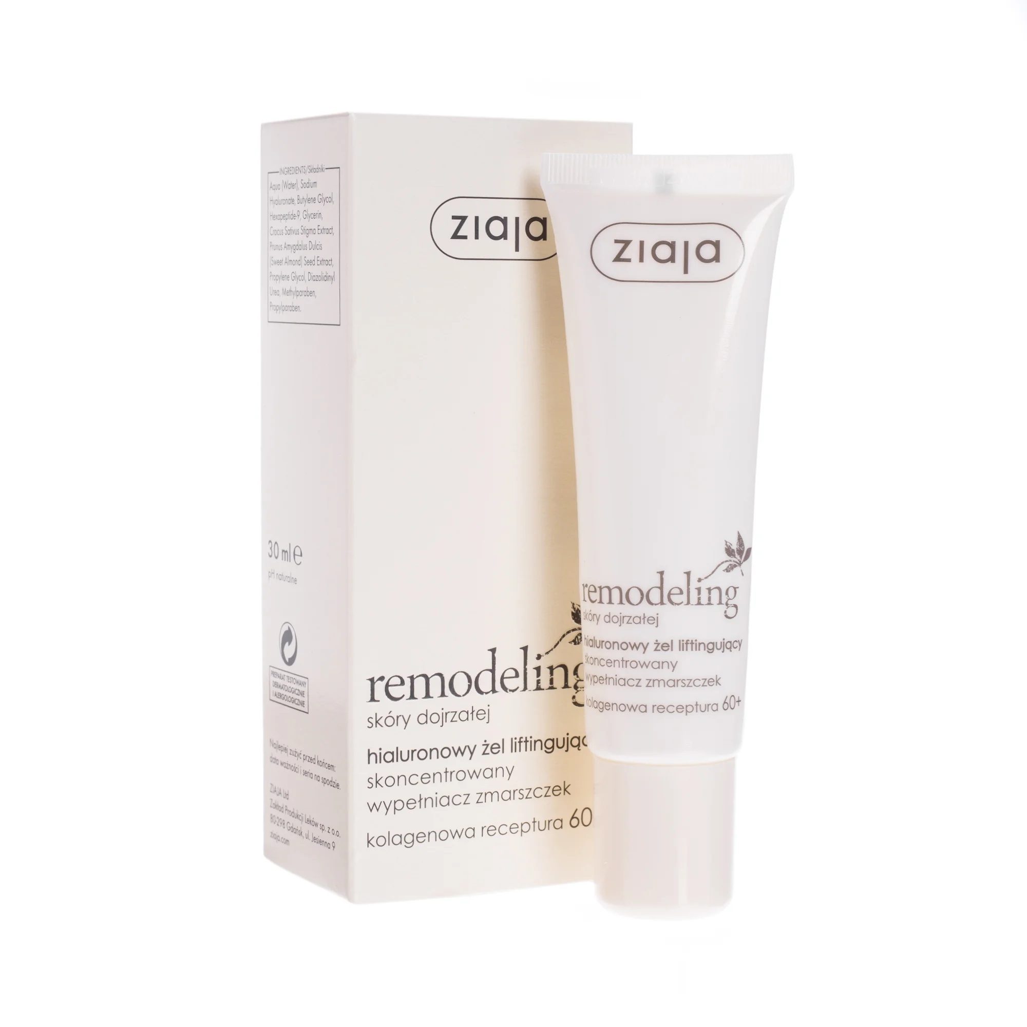 Ziaja Remodeling 60+ hialuronowy żel liftingujący, 30 ml