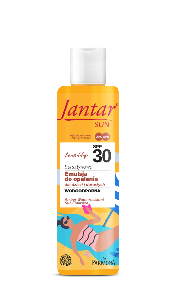 Farmona Jantar Sun bursztynowa wodoodporna emulsja do opalania dla dzieci i dorosłych SPF 30, 200 ml