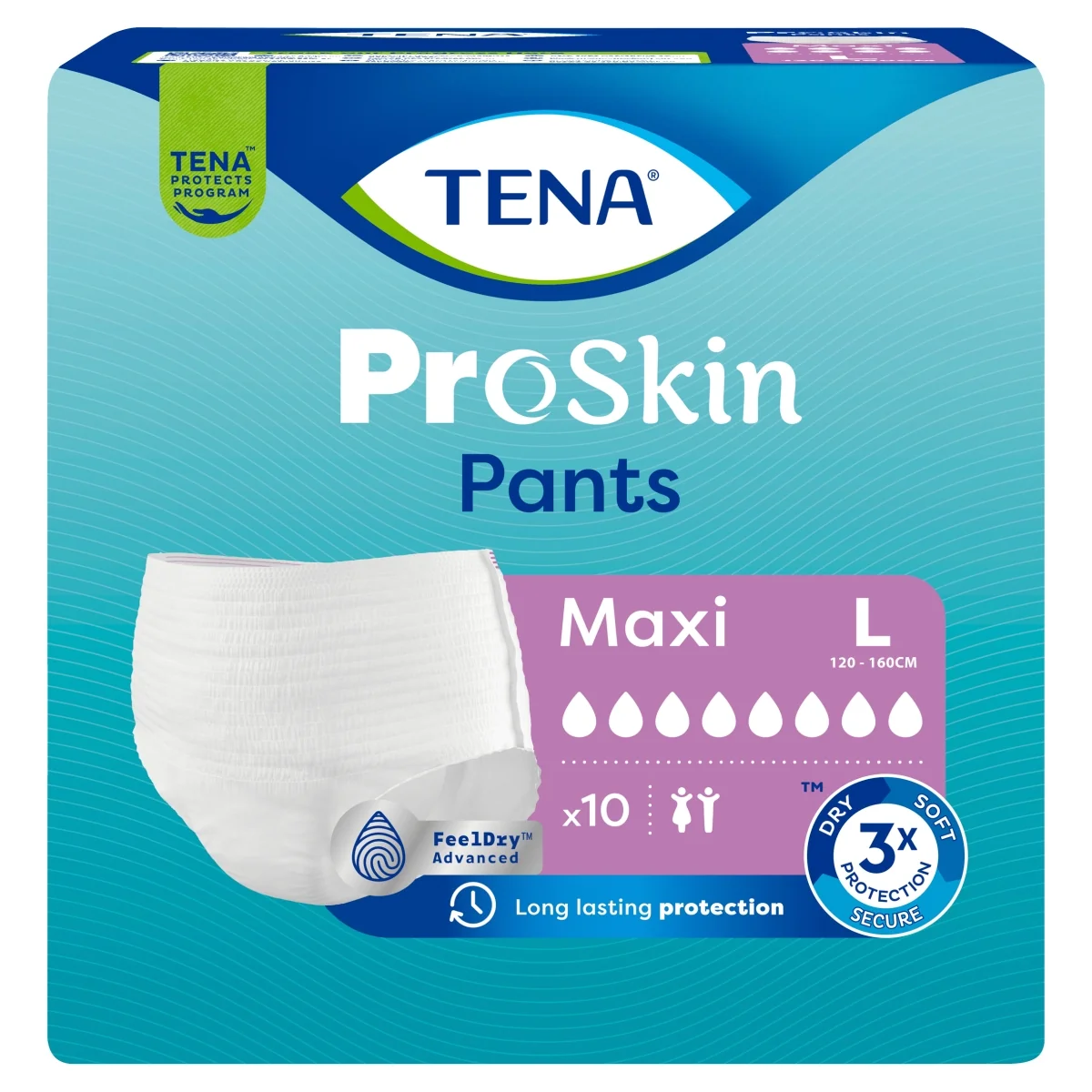 TENA ProSkin Pants majtki chłonne Maxi L, 10 sztuk