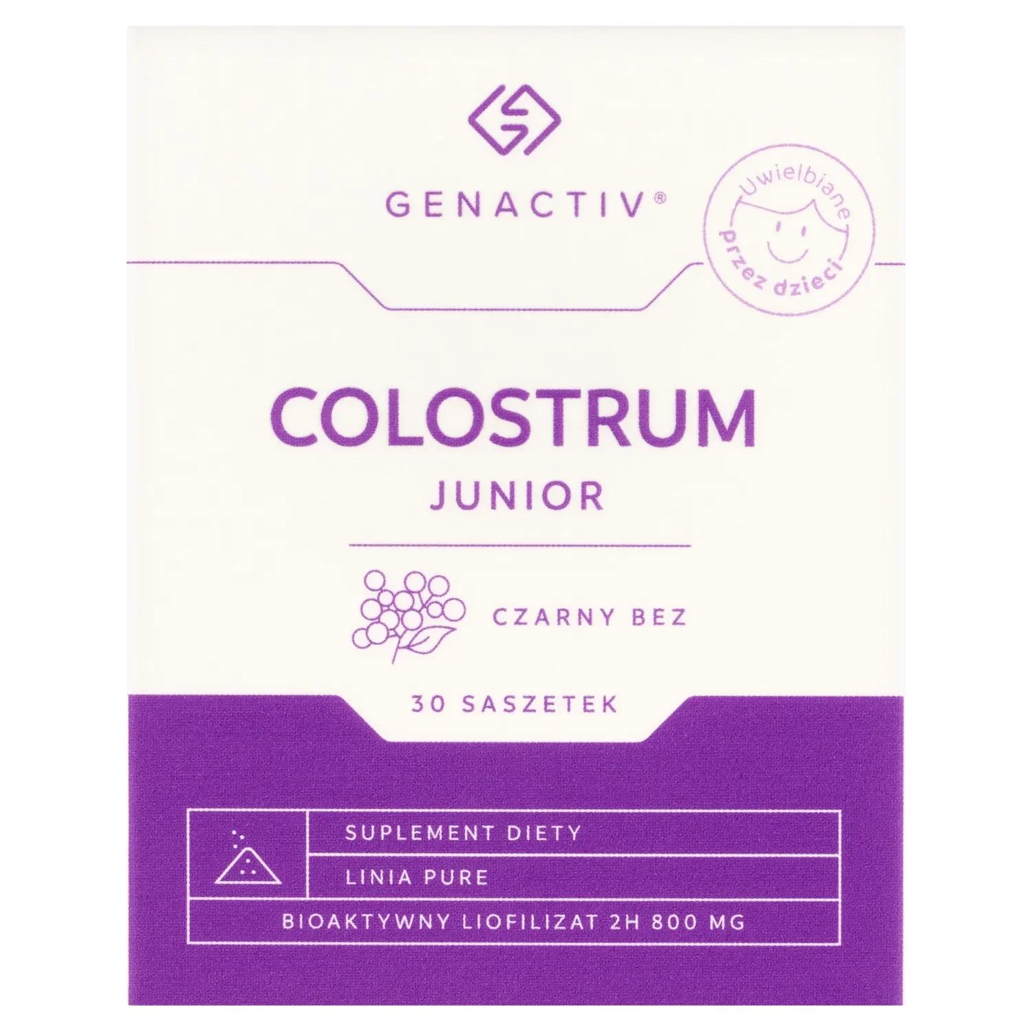 Genactiv Colostrum Junior Czarny Bez 30 saszetek