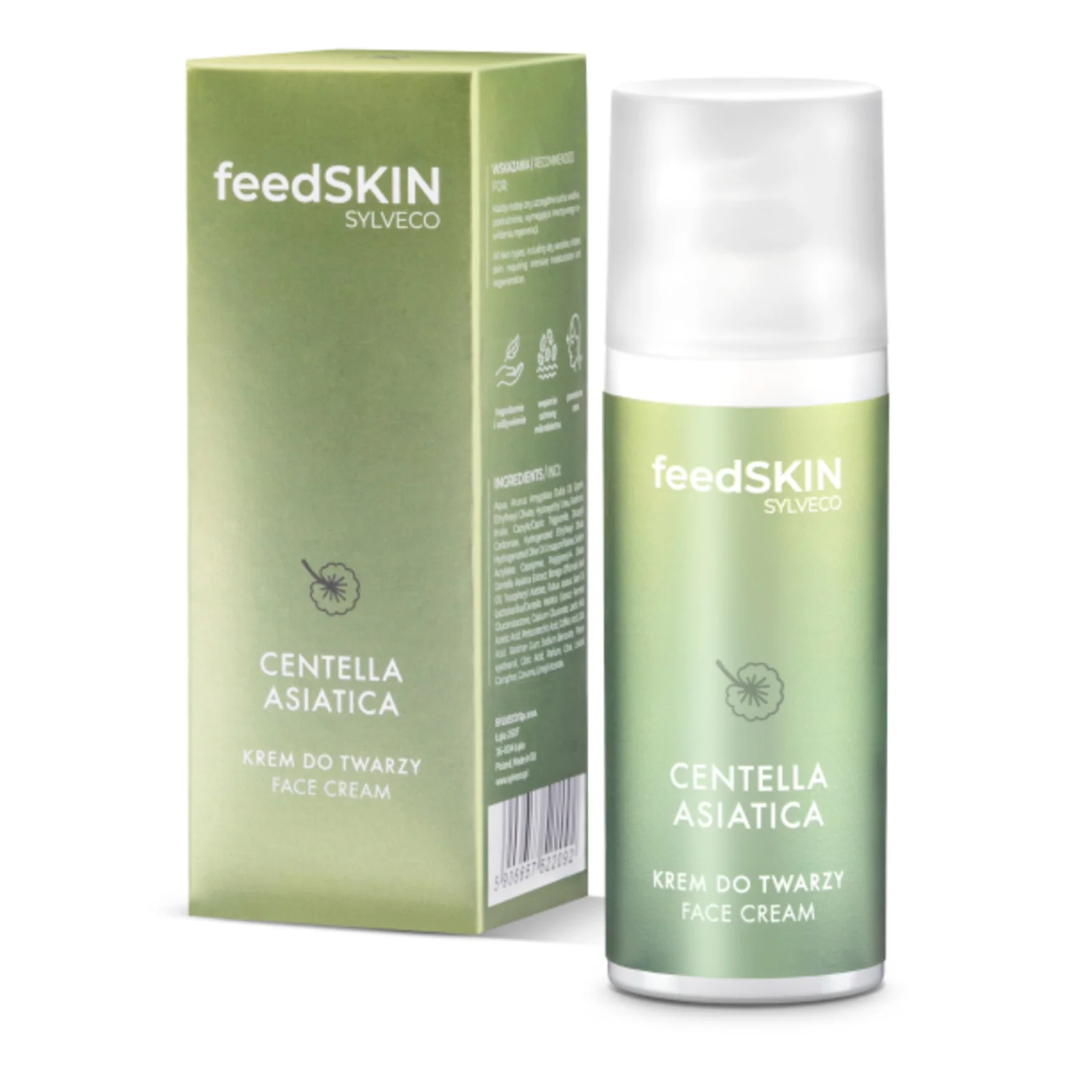 FeedSKIN Centella Asiatica krem do twarzy z wąkrotą azjatycką, 30 ml