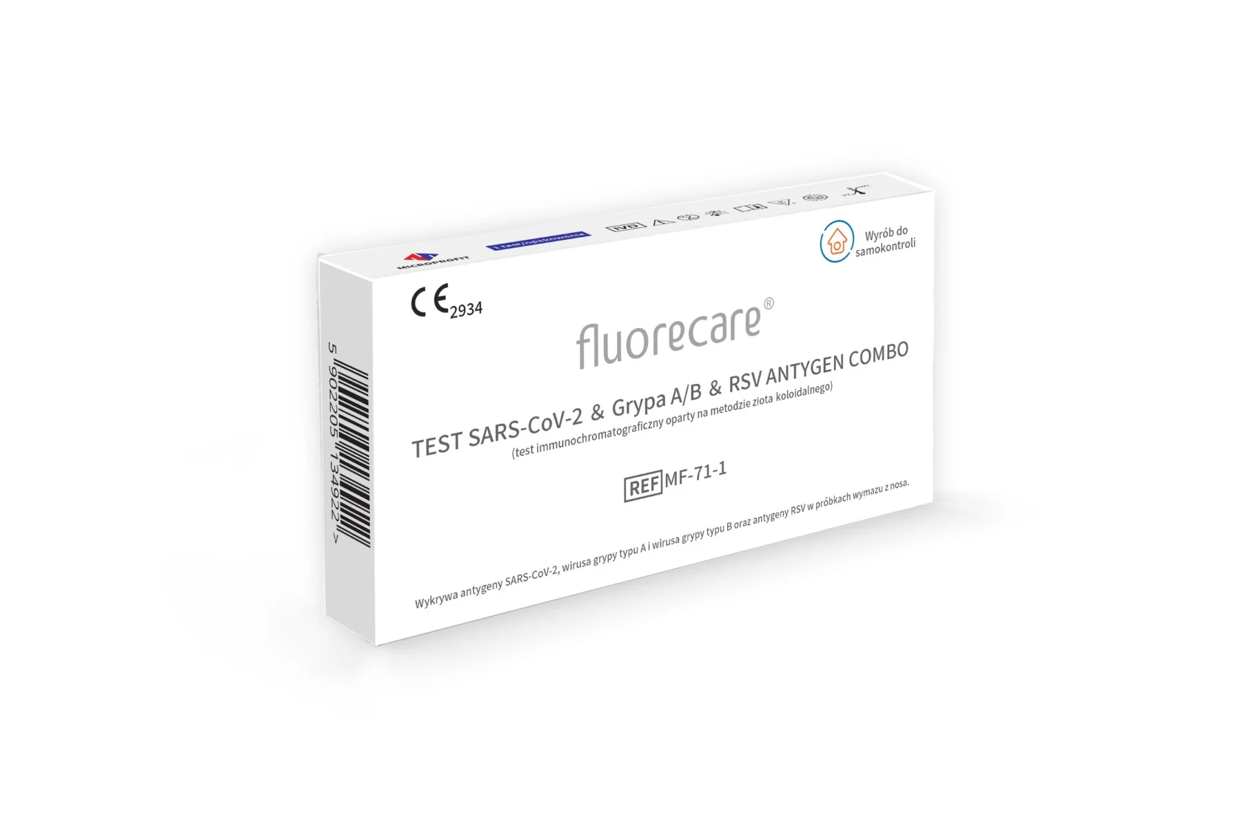 Test Fluorecare zestaw combo antygenowy, SARS-CoV2&Grypa A/B&RSV, 1 sztuka