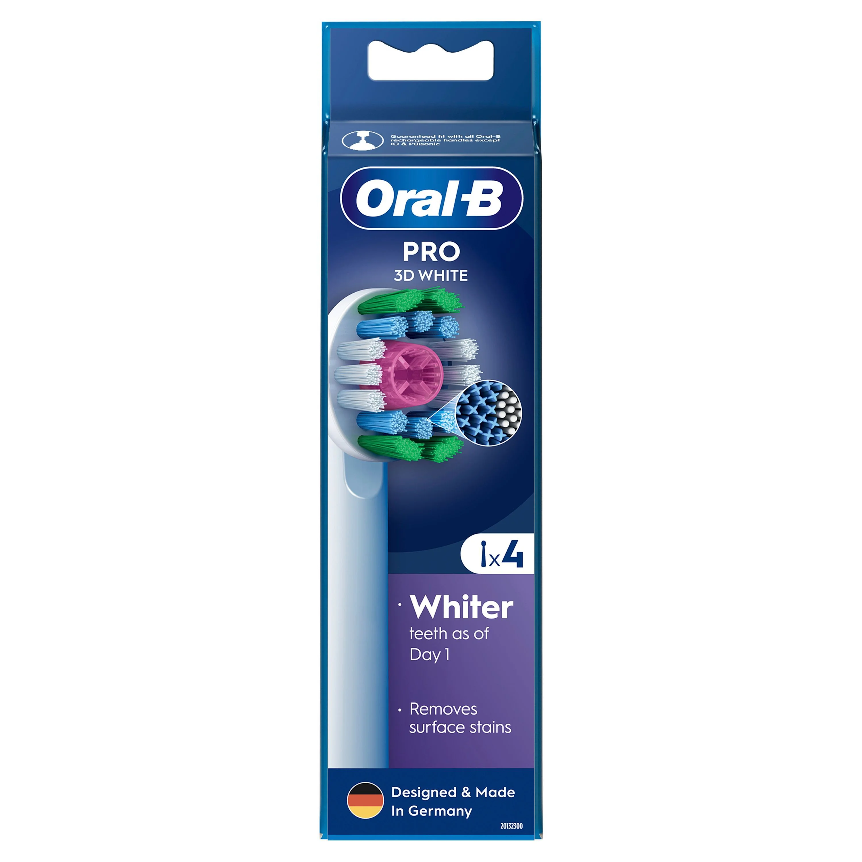 Oral-B Pro 3D White końcówki do szczoteczek elektrycznych, 4 sztuki