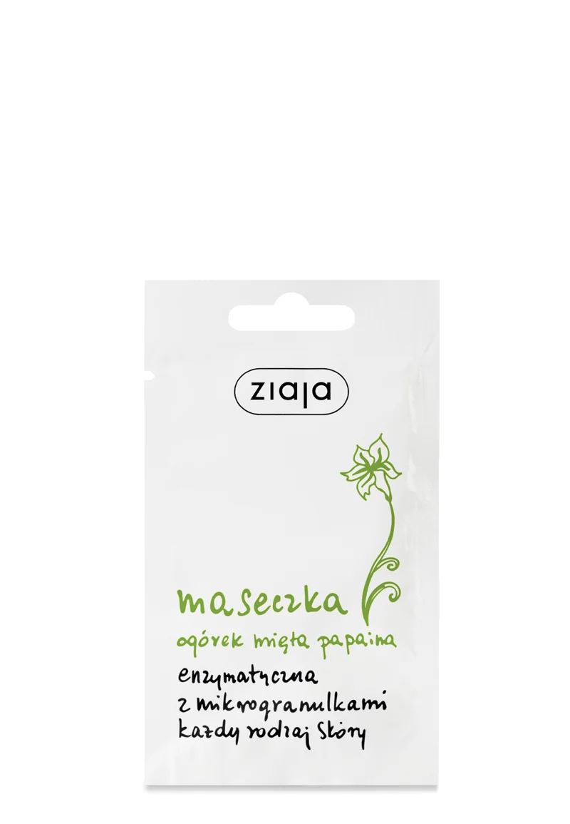 Ziaja Ogórkowa maseczka enzymatyczna ogórek mięta saszetka, 7 ml