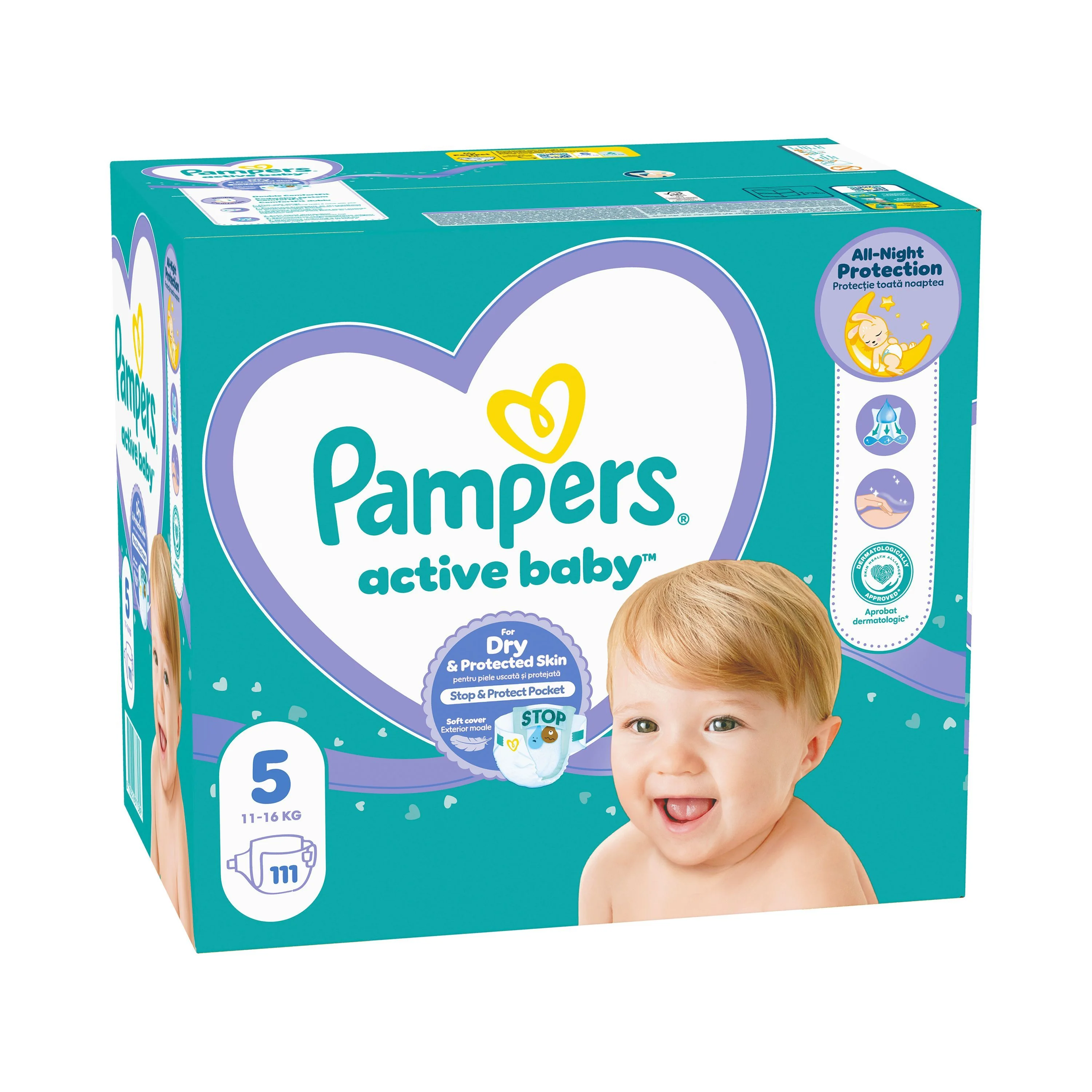 Pampers Active Baby rozmiar 5, 11-16 kg, 111 sztuk