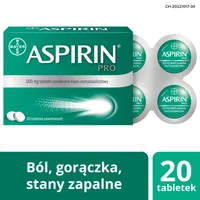 Aspirin Pro, 500 mg, 20 tabletek powlekanych