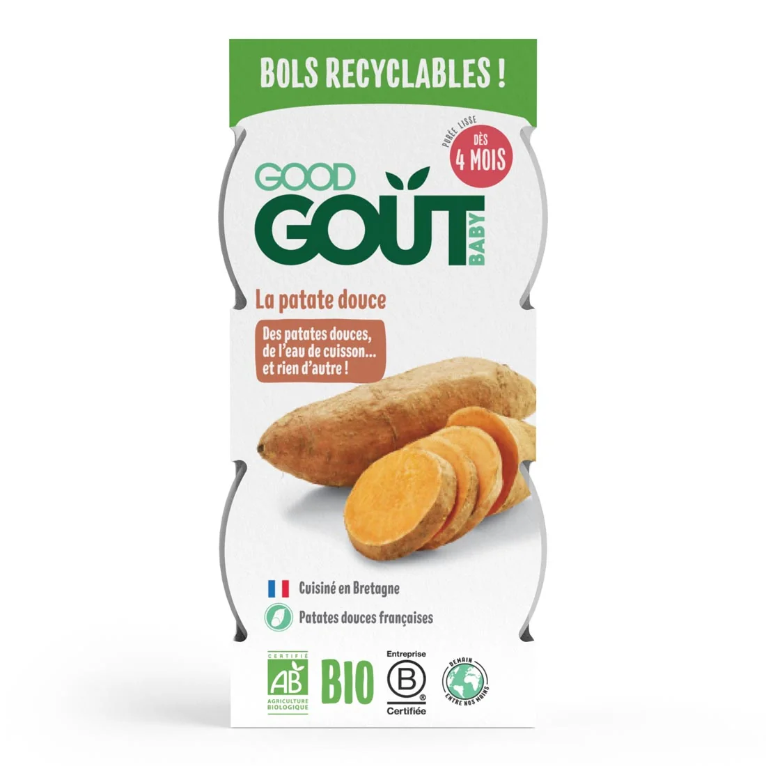 Good Gout BIO puree z batatów, 2 x 120 g