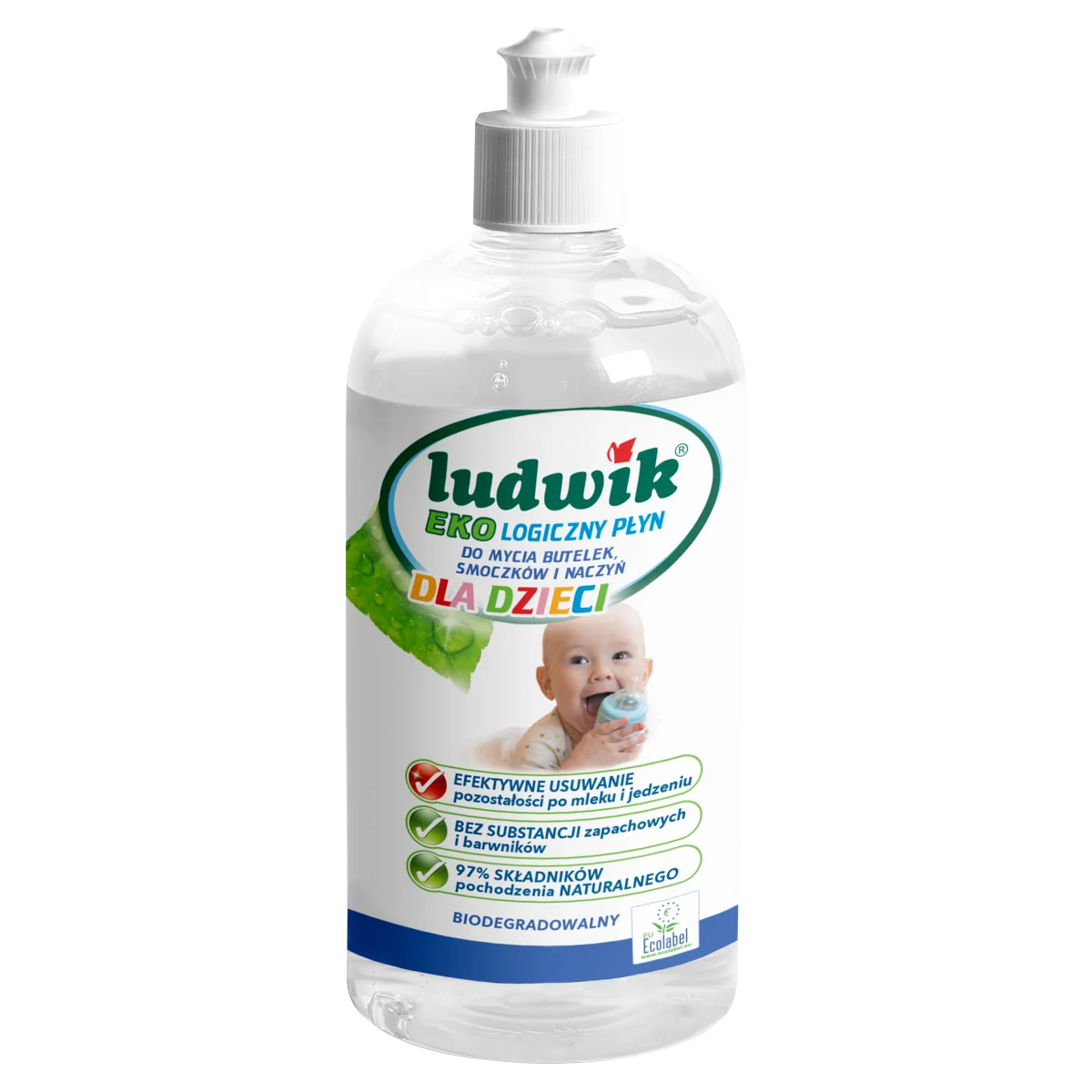 Ludwik płyn do mycia smoczków, butelek i naczyń dla dzieci, 475 ml
