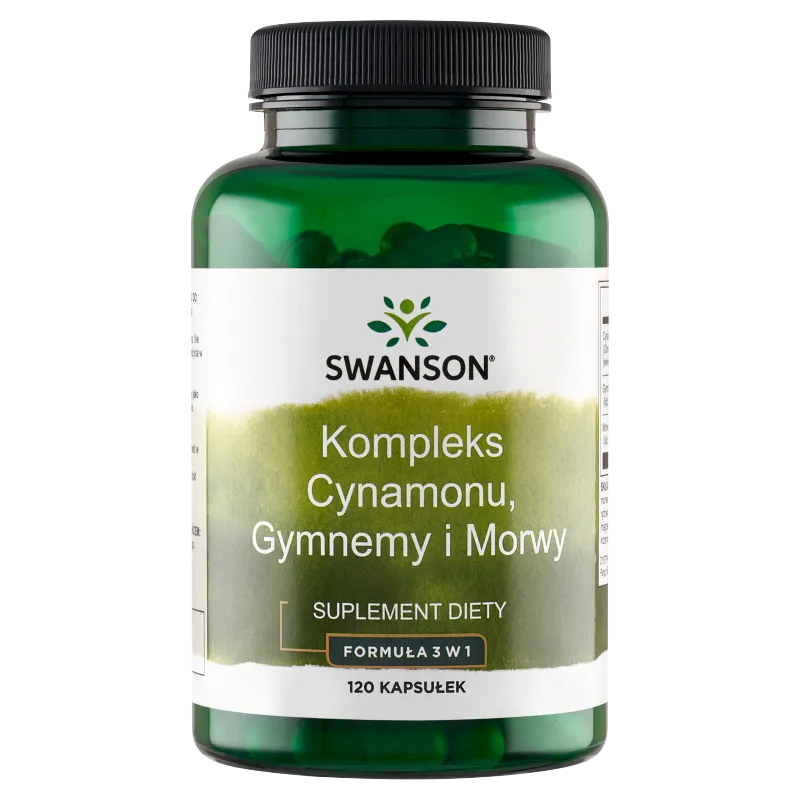 Swanson, Kompleks cynamonu, gymnemy i morwy, suplement diety, 120 kapsułek