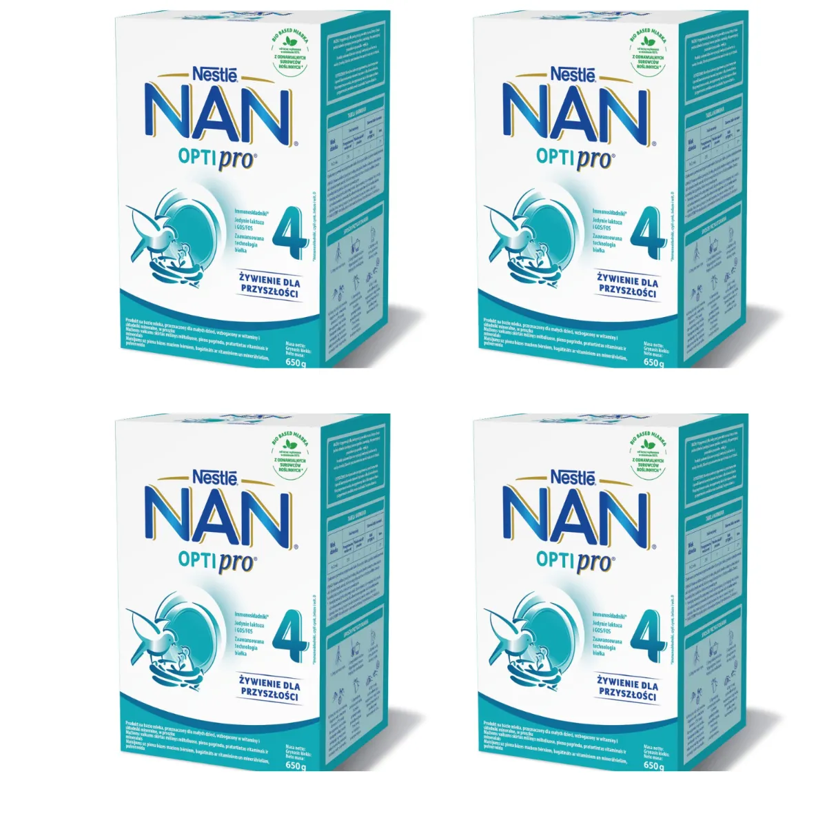 Nestle NAN Optipro 4 mleko modyfikowane dla dzieci po 2. roku życia, 4 x 650 g