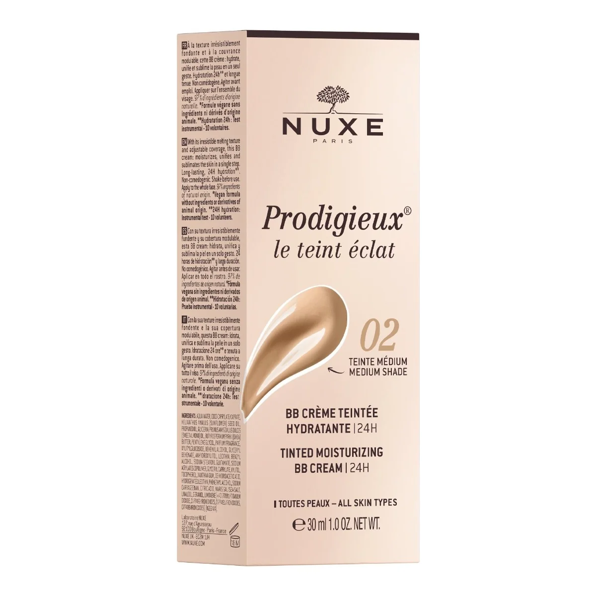 NUXE Prodigieux® krem BB do twarzy, kolor średni, 30 ml