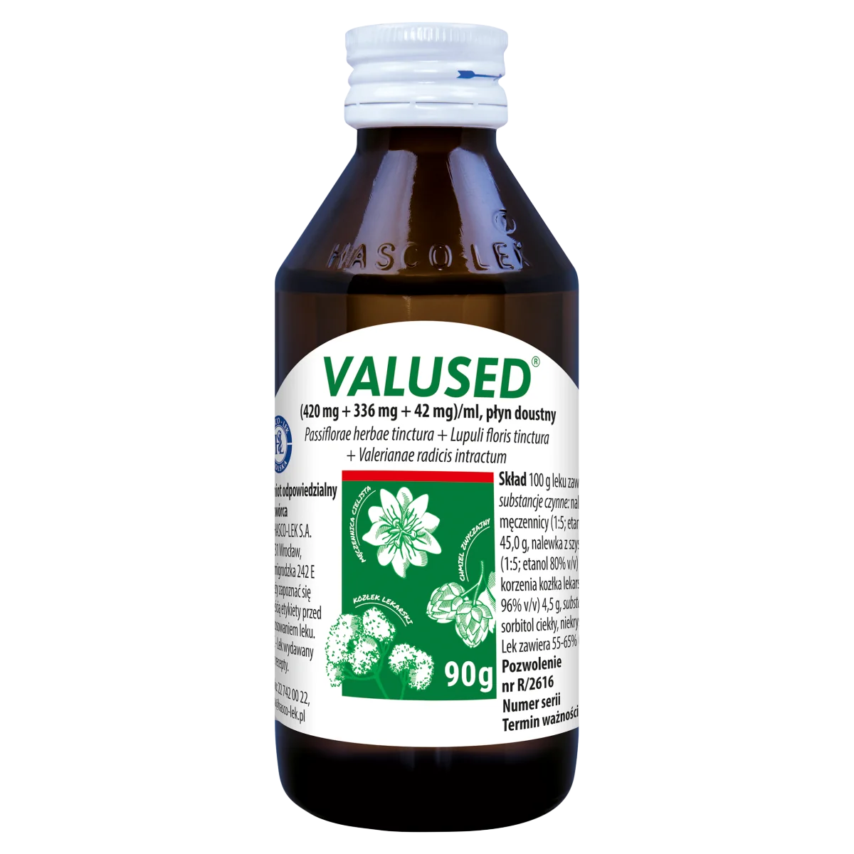Valused płyn doustny w okresowych stanach napięcia nerwowego, 90 g