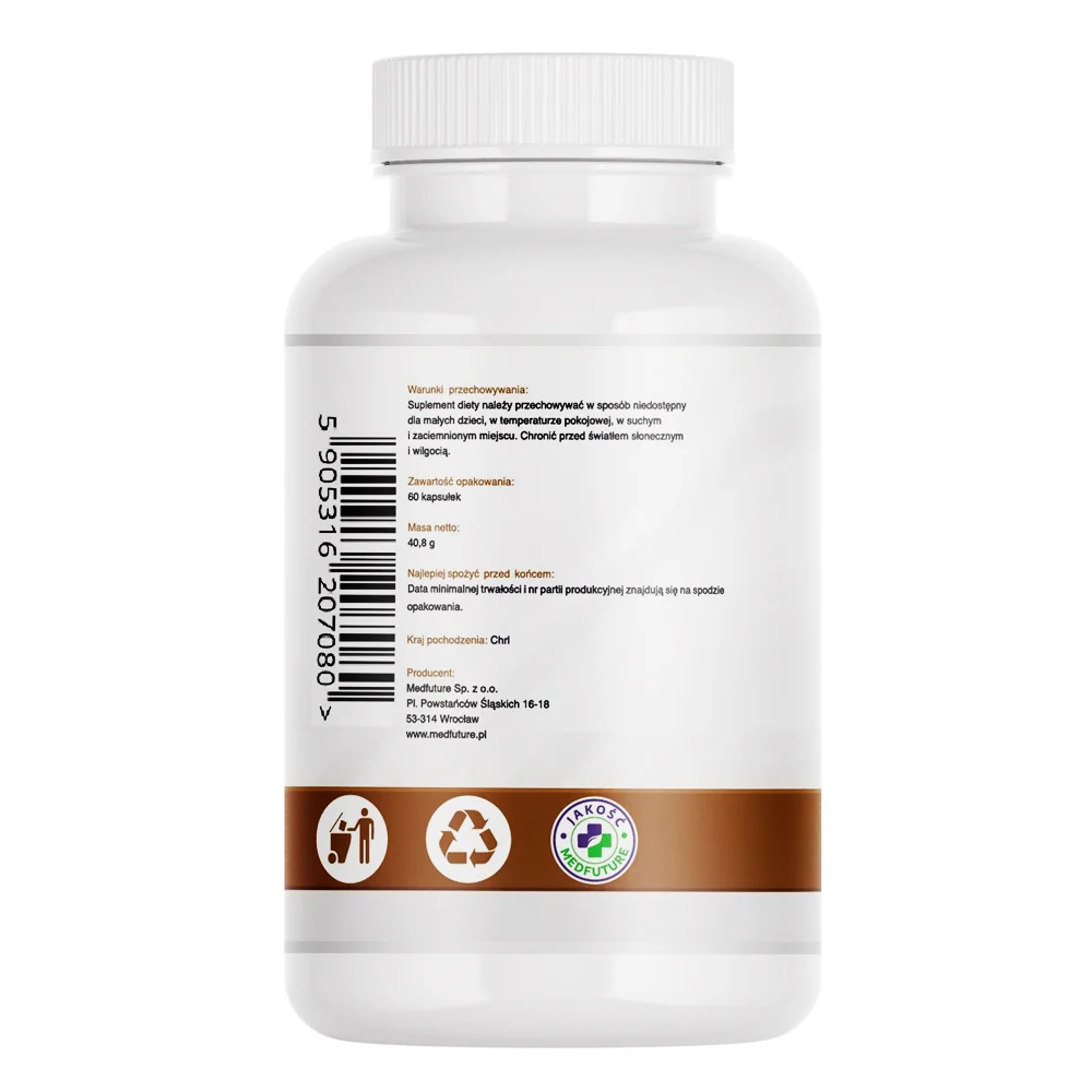 Med Future Shiitake 670 mg, 60 kapsułek