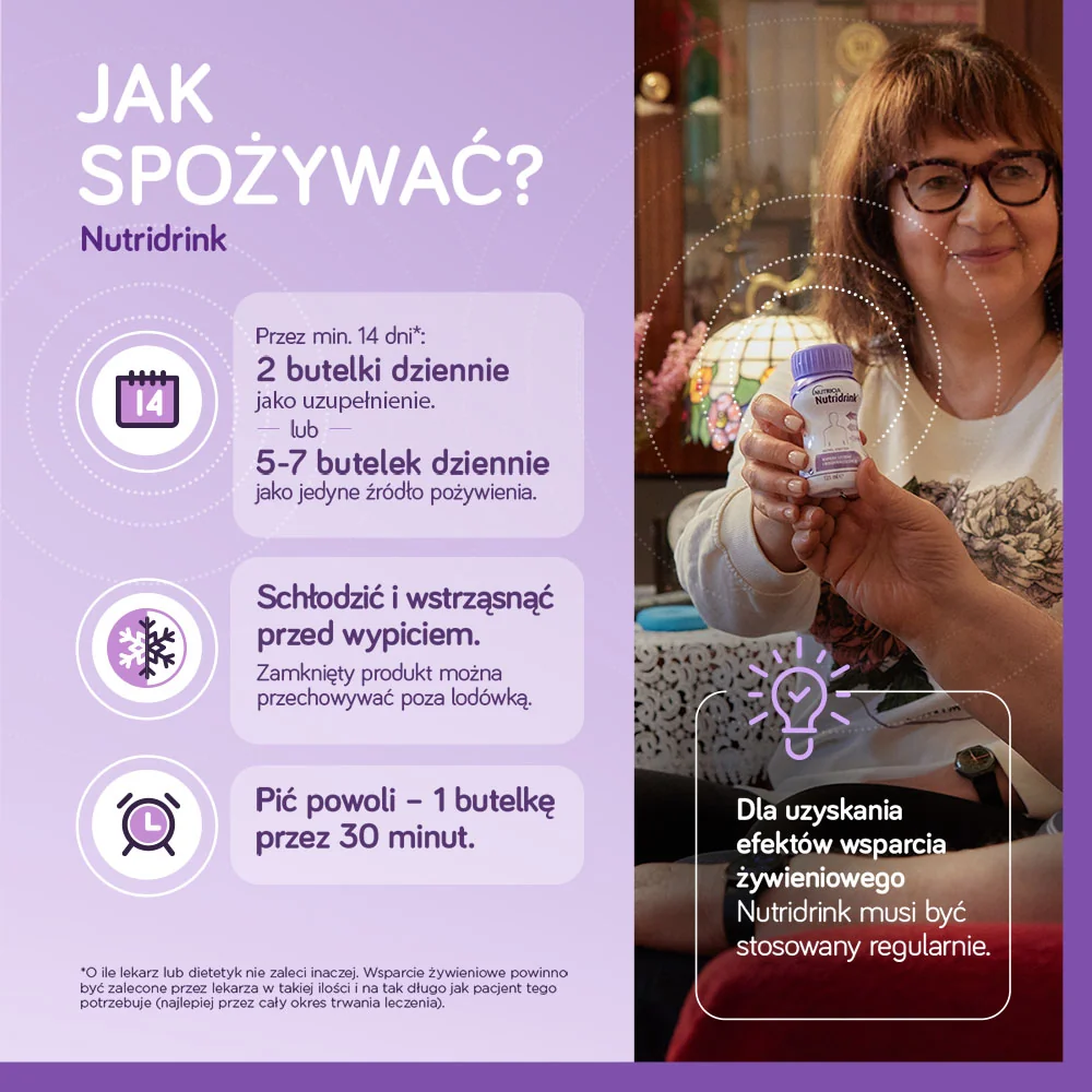 Nutridrink płyn o smaku waniliowym, 4 x 125 ml