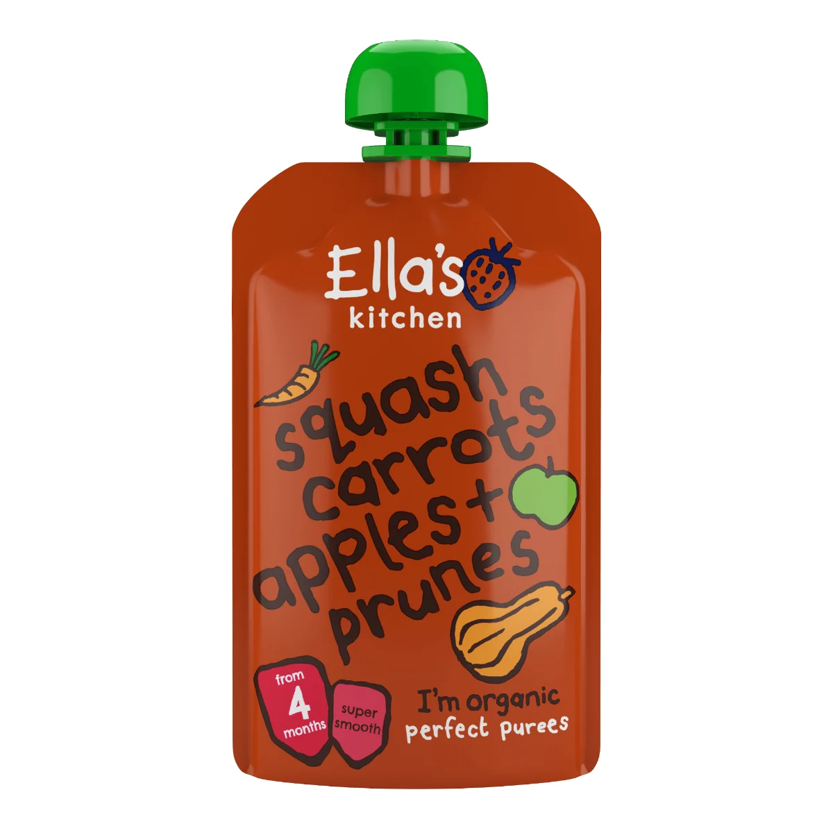 Ella's Kitchen BIO dynia, marchew, jabłko i śliwka mus, 120 g