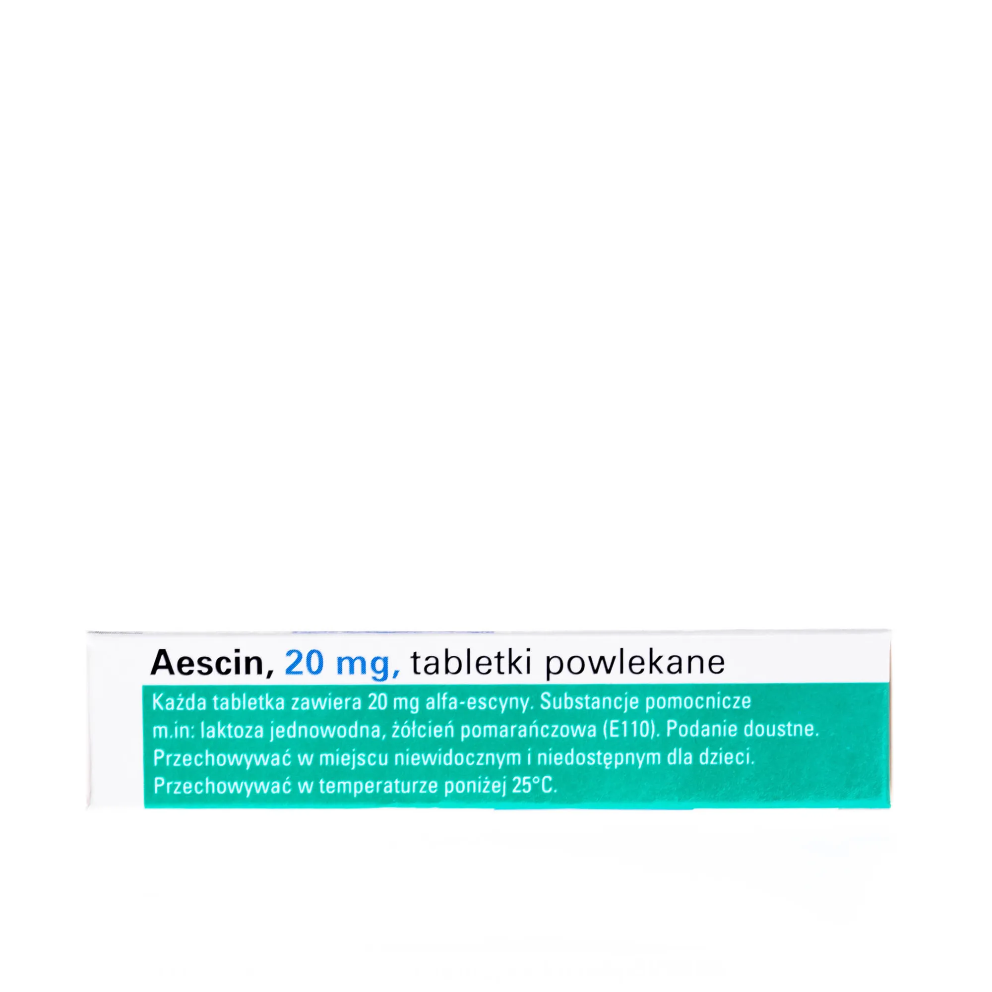 Aescin 20 mg - tabletki powlekane na różne dolegliwości żylne, 30 tabletek powlekanych 