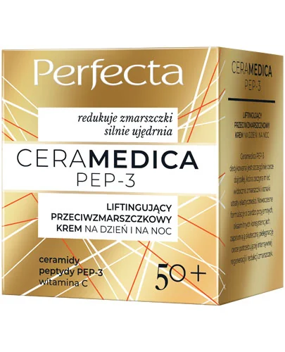 Perfecta Ceramedica PEP-3 liftingujący przeciwzmarszczkowy krem na dzień i na noc 50+, 50 ml
