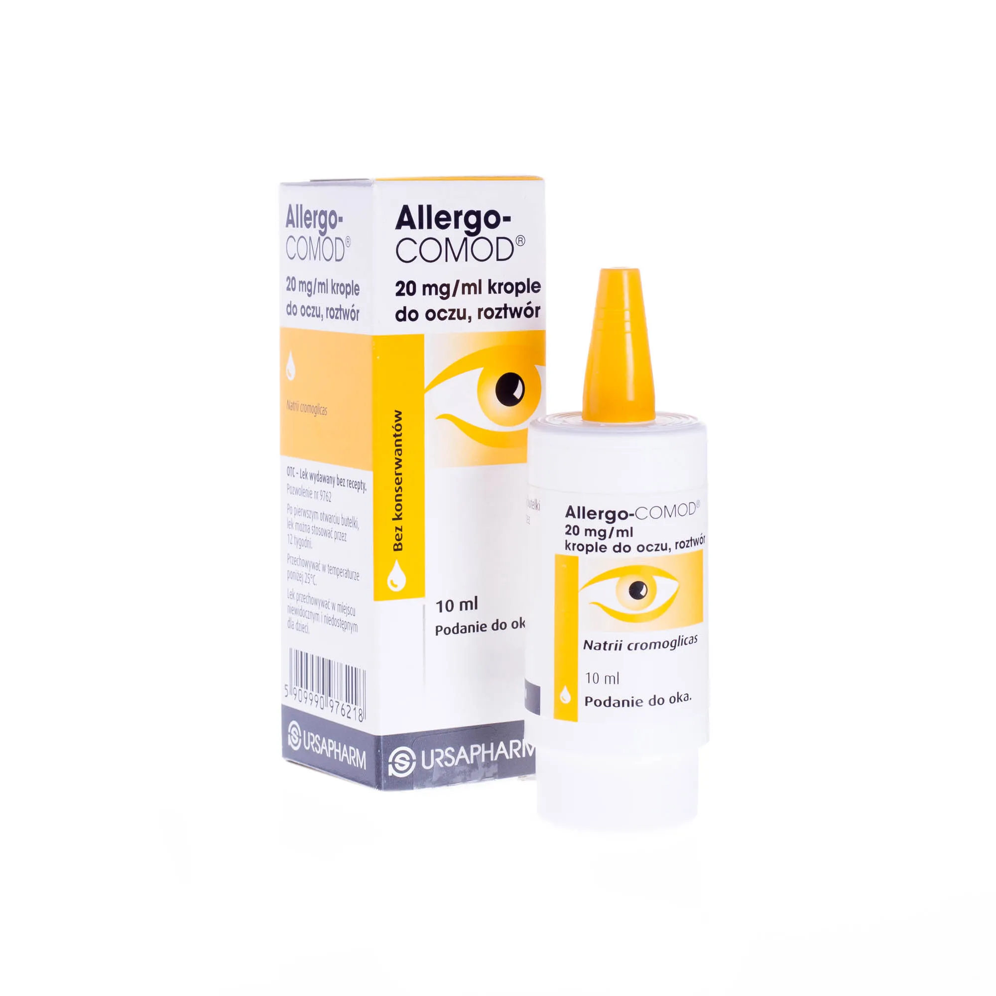 Allergo-COMOD 20 mg/ml krople do oczu, roztwór, 10 ml Podanie do oka