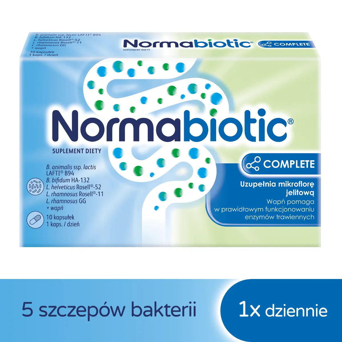 Normabiotic Complete, suplement diety, 10 kapsułek 