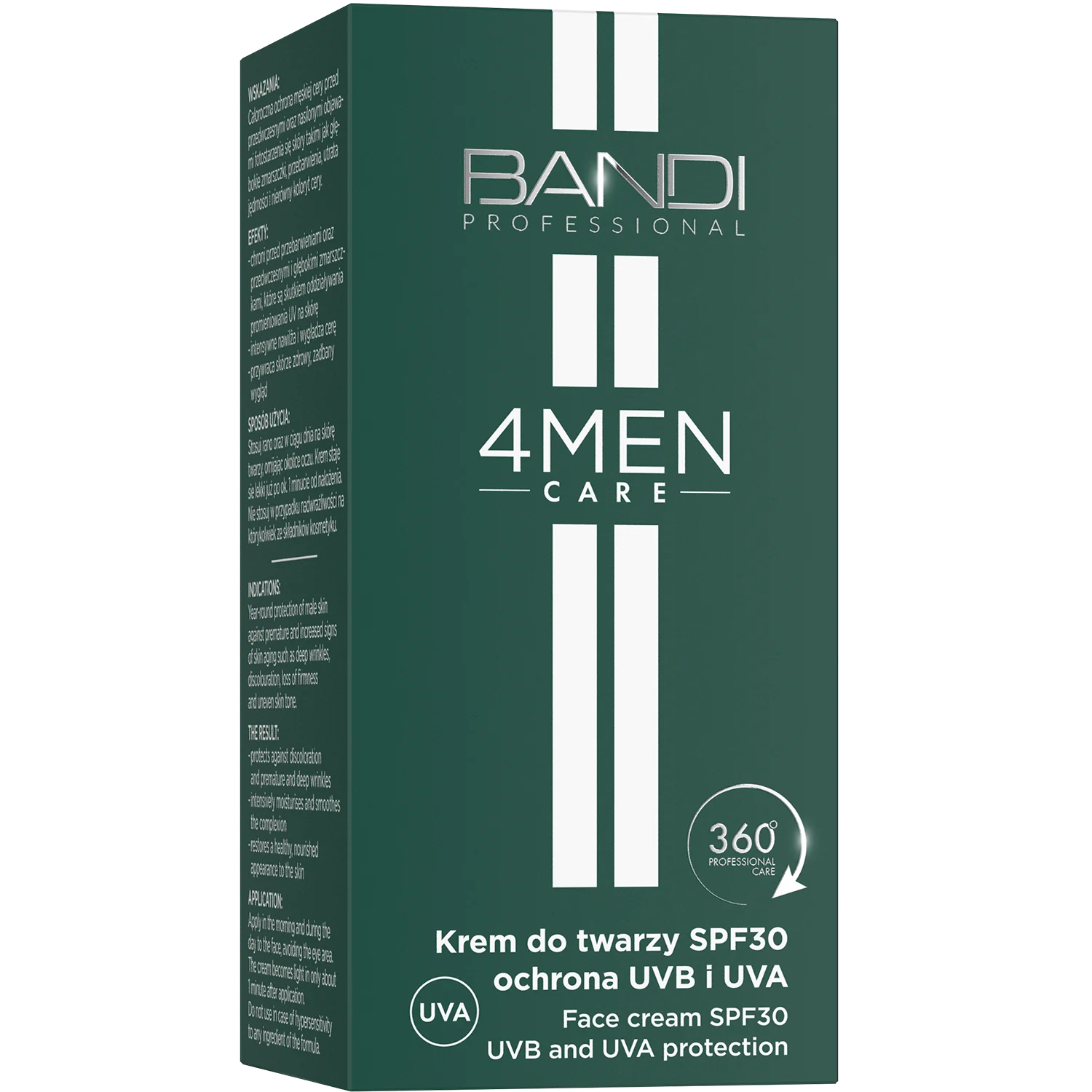 BANDI 4Men Care krem do twarzy SPF 30 ochrona UVB i UVA, 50 ml