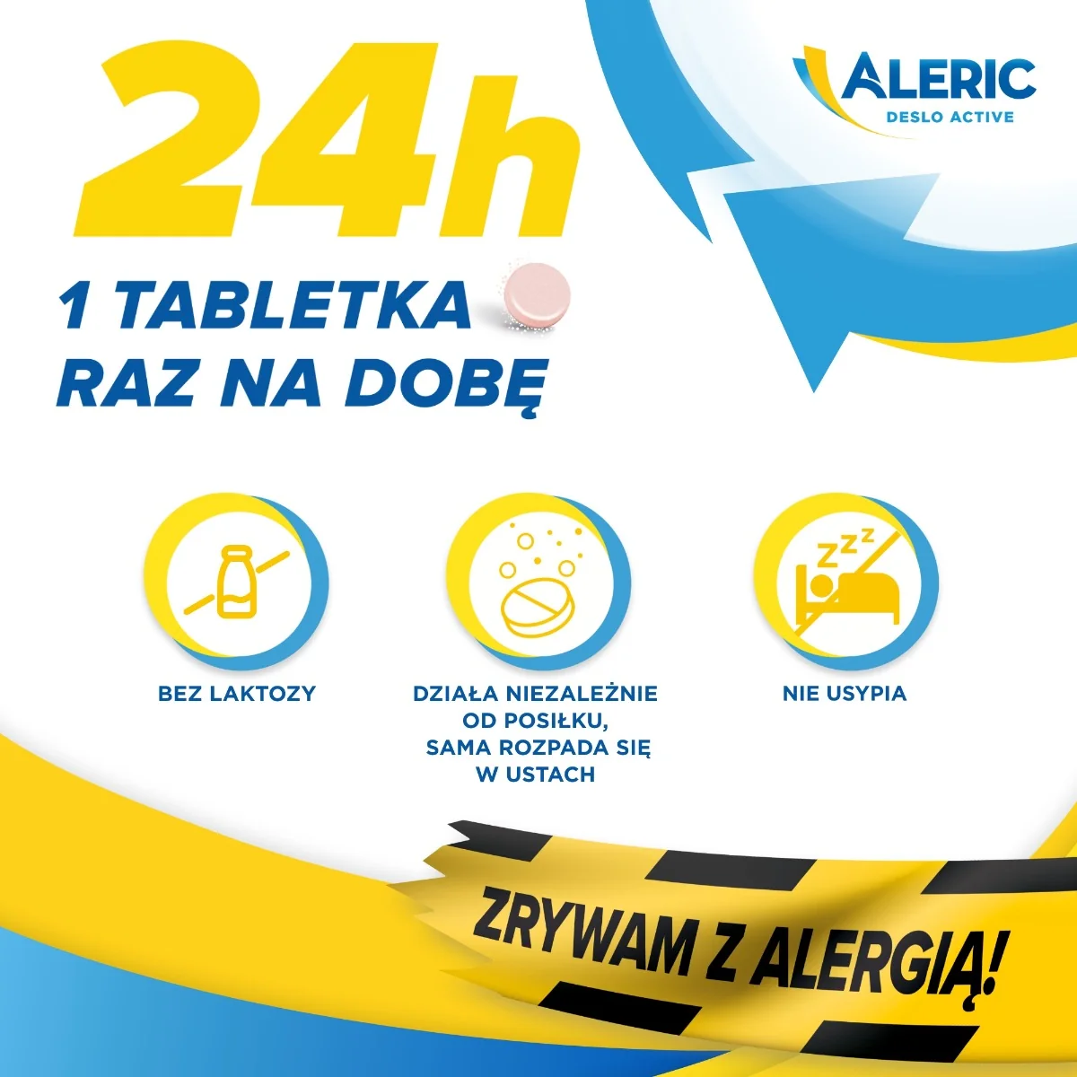 Aleric Deslo Active 5 mg 30 tabletek ulegających rozpadowi w jamie ustnej