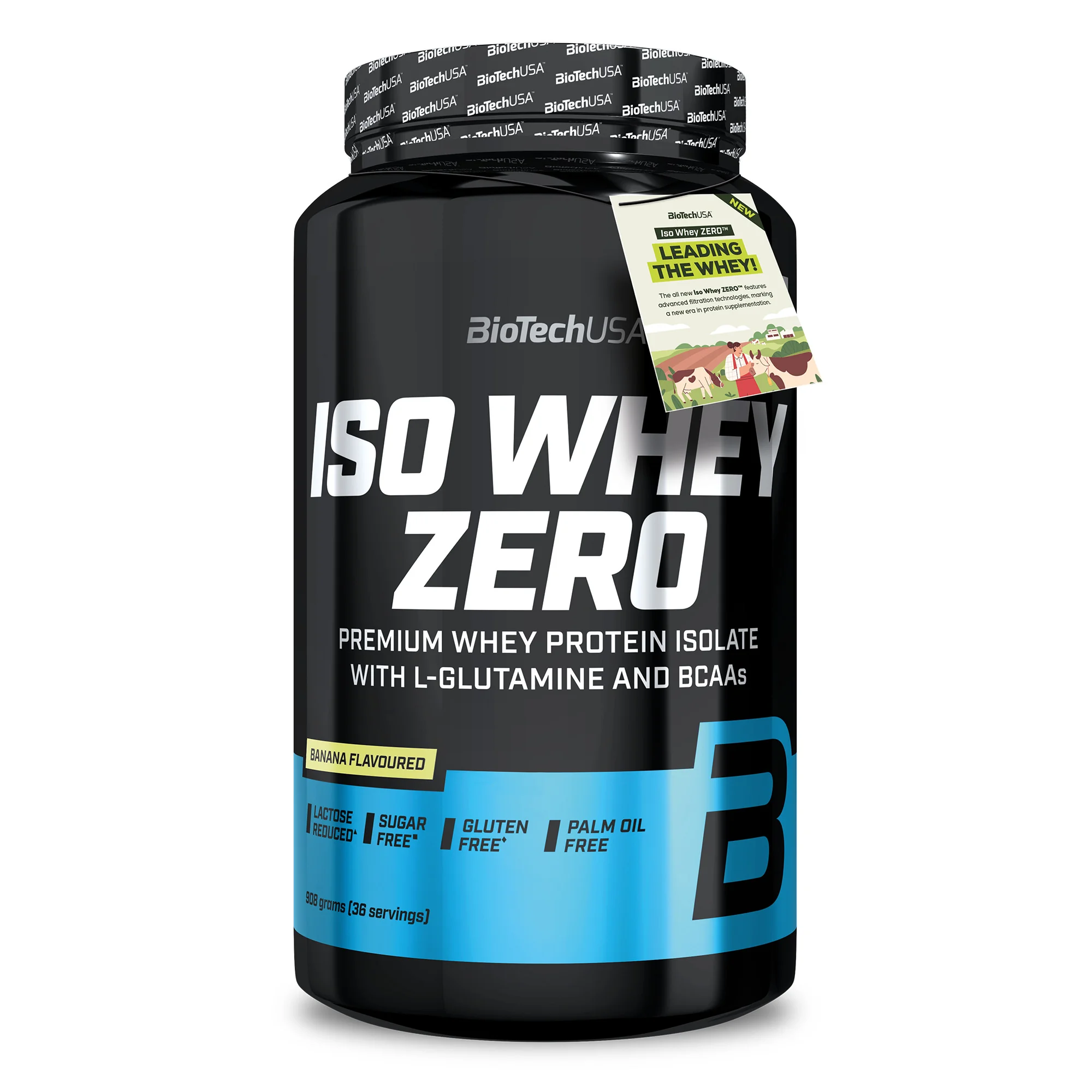 BioTechUSA Iso Whey Zero o smaku banana, proszek, 908 g