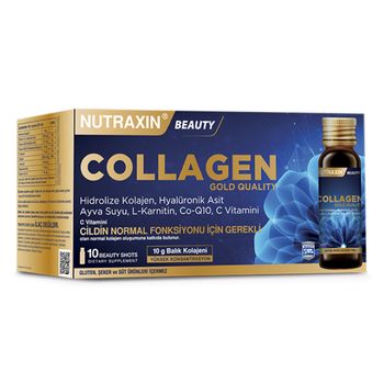 Nutraxin Beauty Gold Collagen kolagen typu morskiego, 10 x 50 ml 
