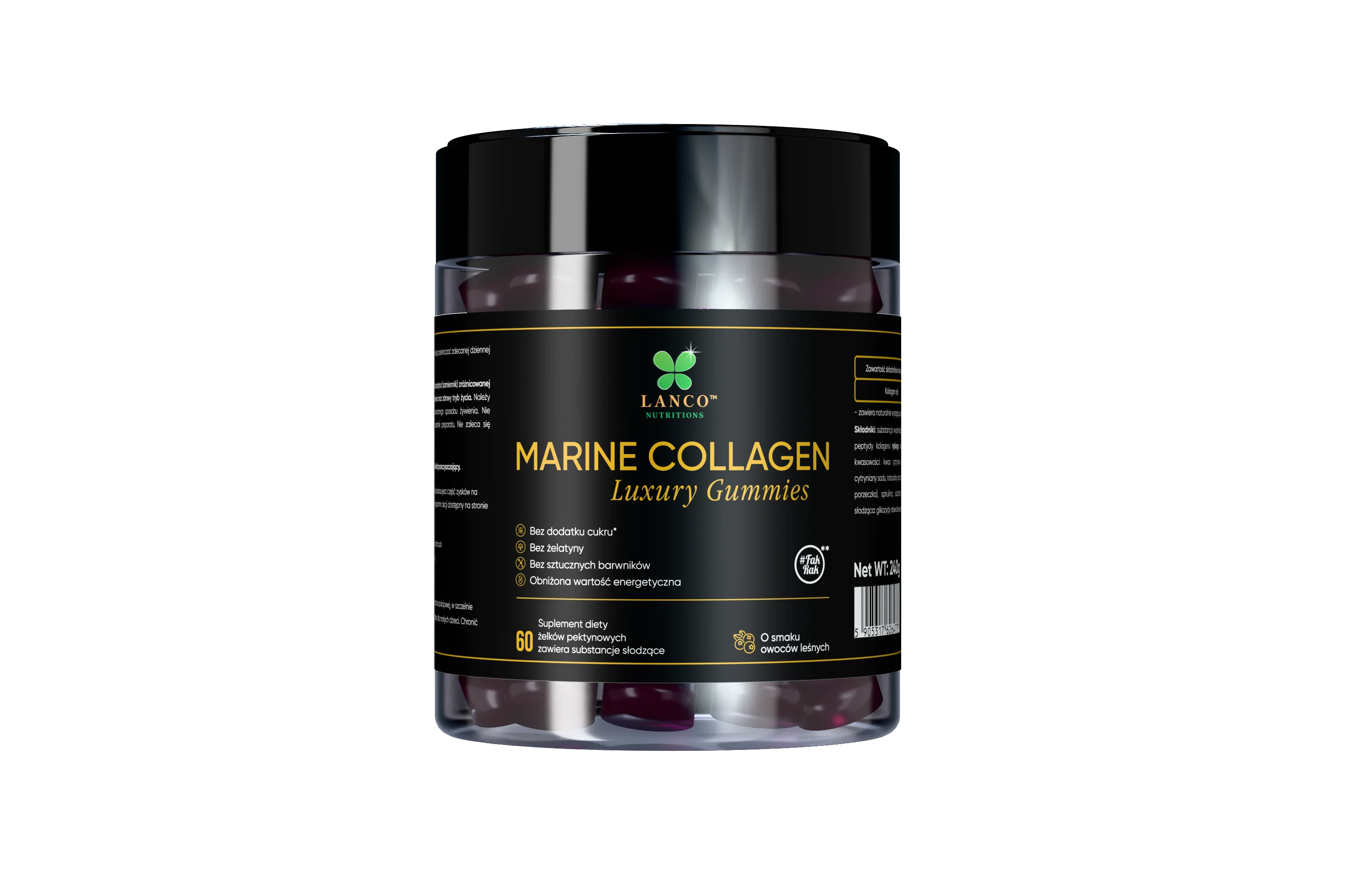 Lanco Marine Collagen o smaku owoców leśnych, 60 żelków