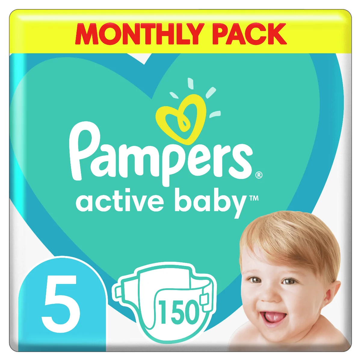 Pampers Active Baby 5 rozmiar 5, 11-16 kg, 150 sztuk