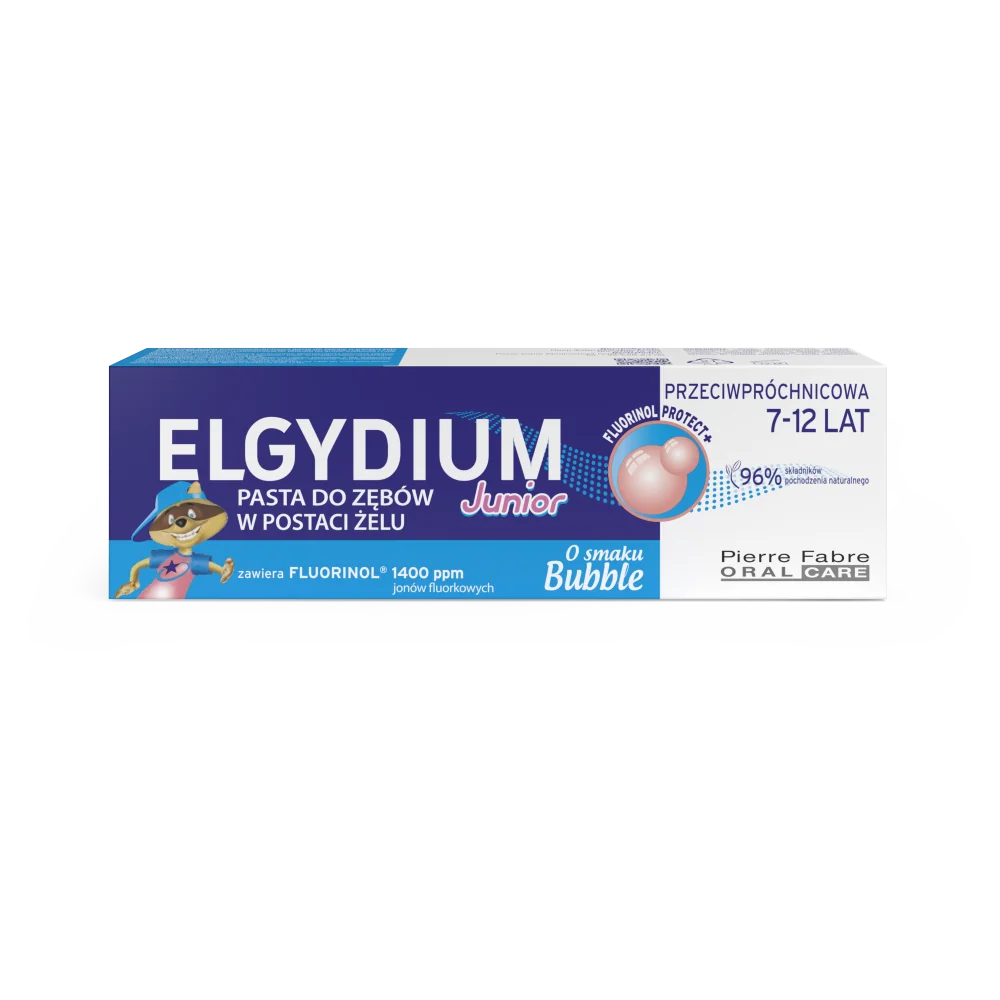 Elgydium Junior Bubble pasta do zębów dla dzieci 7-12 lat, 50 ml