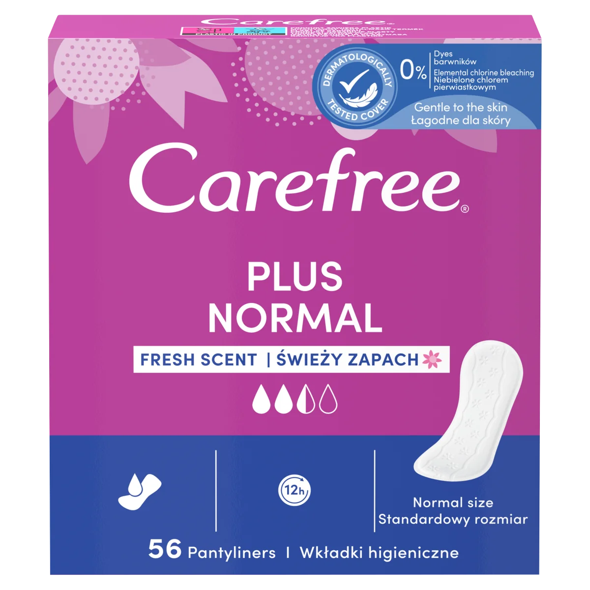 Carefree Plus Original Fresh Wkładki higieniczne, 56 szt.