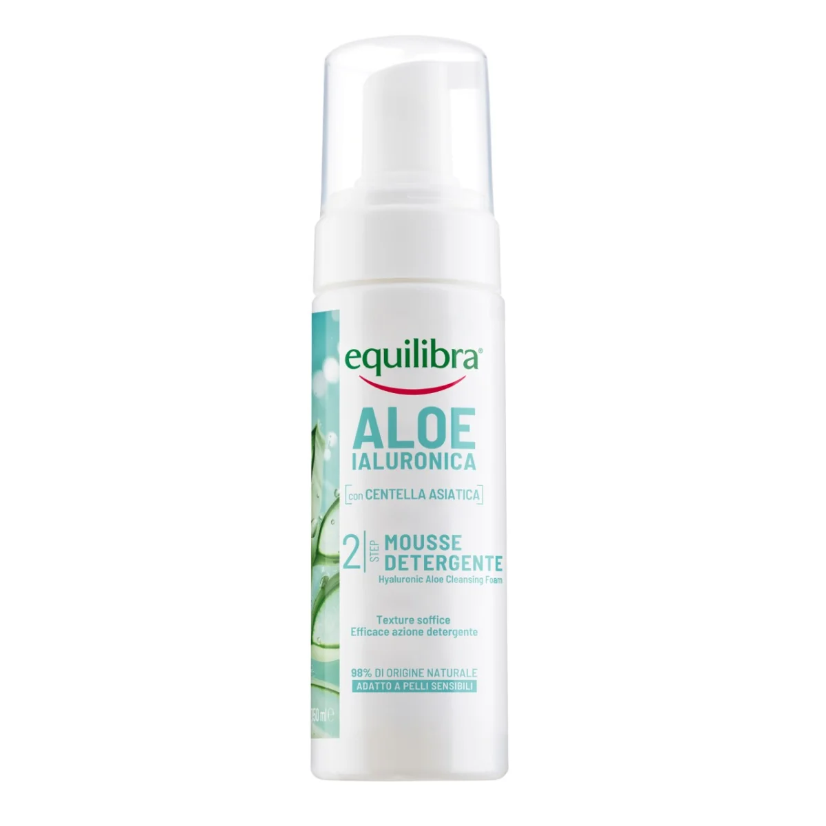 Equilibra Aloe pianka oczyszczająca z aloesem i kwasem hialuronowym, 150 ml