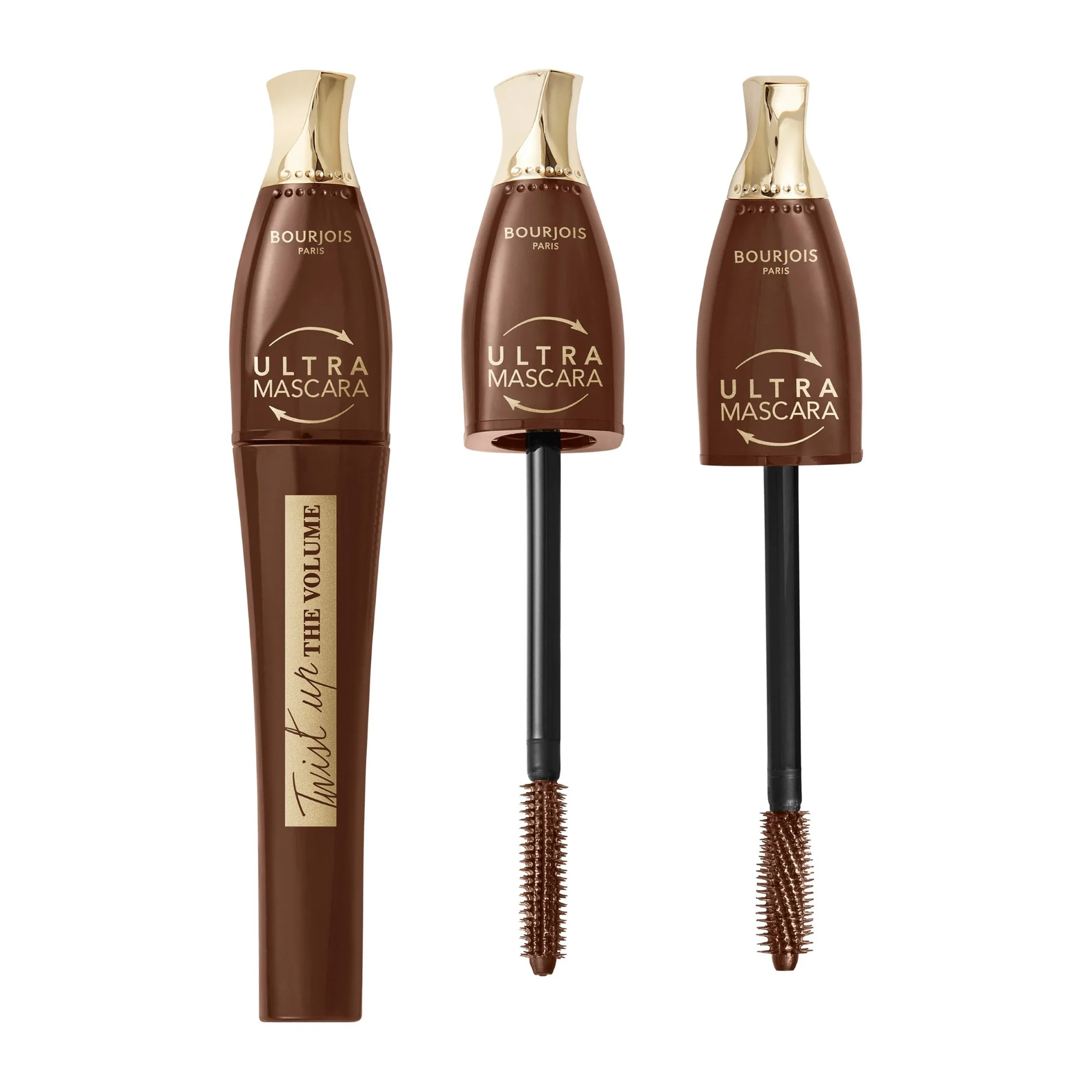 Bourjois Twist Up The Volume tusz do rzęs, wydłużający i pogrubiający, Brown, 8 ml