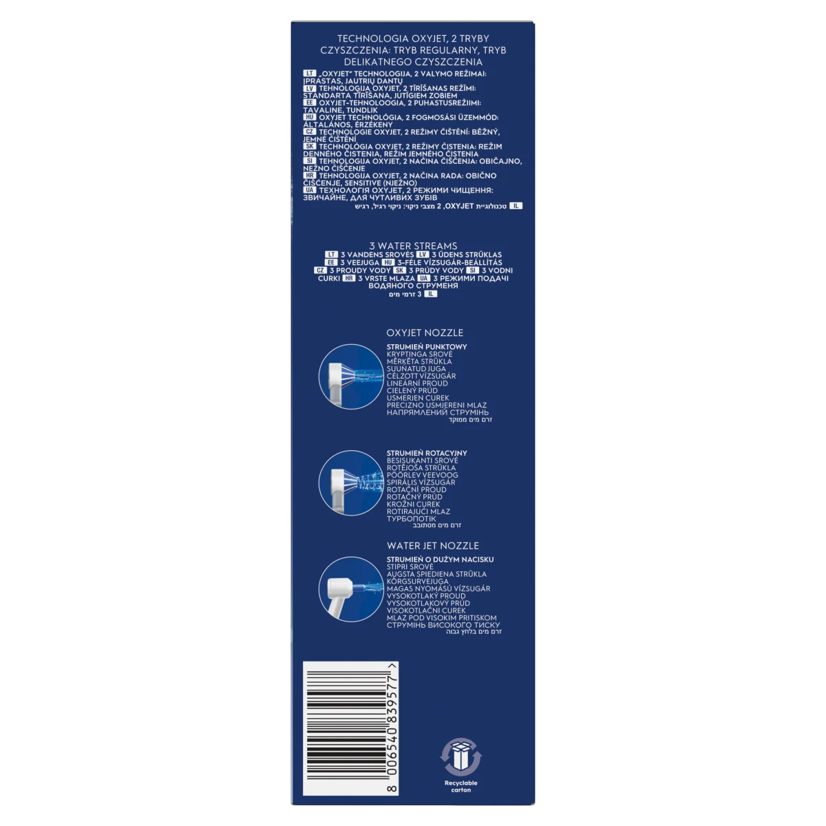 Oral-B Aquacare 4 irygator do zębów, 1 szt.