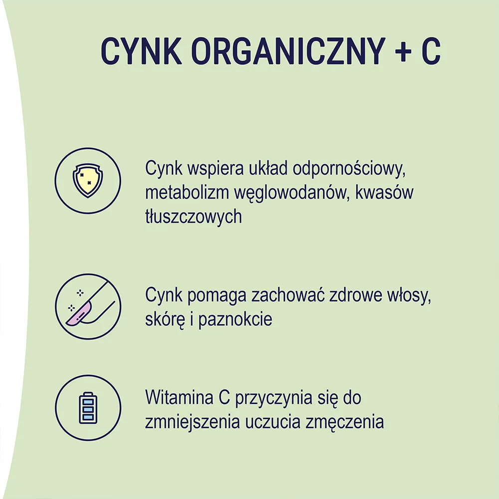 Naturell Cynk Organiczny + C, suplement diety, 60 tabletek 