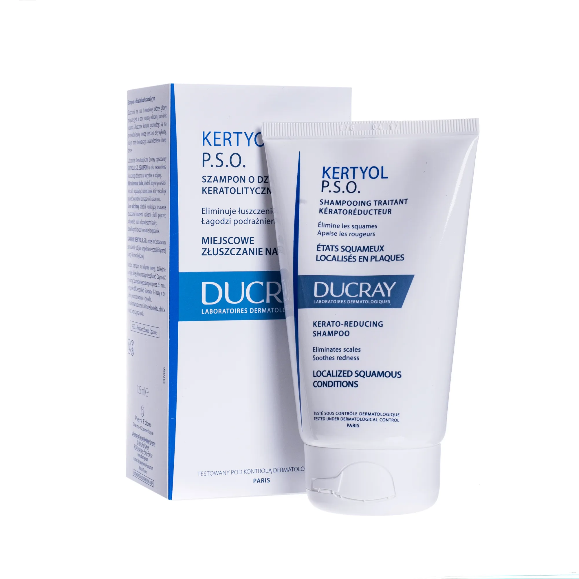 Ducray Kertyol PSO, szampon o działaniu keratolitycznym, 125 ml 