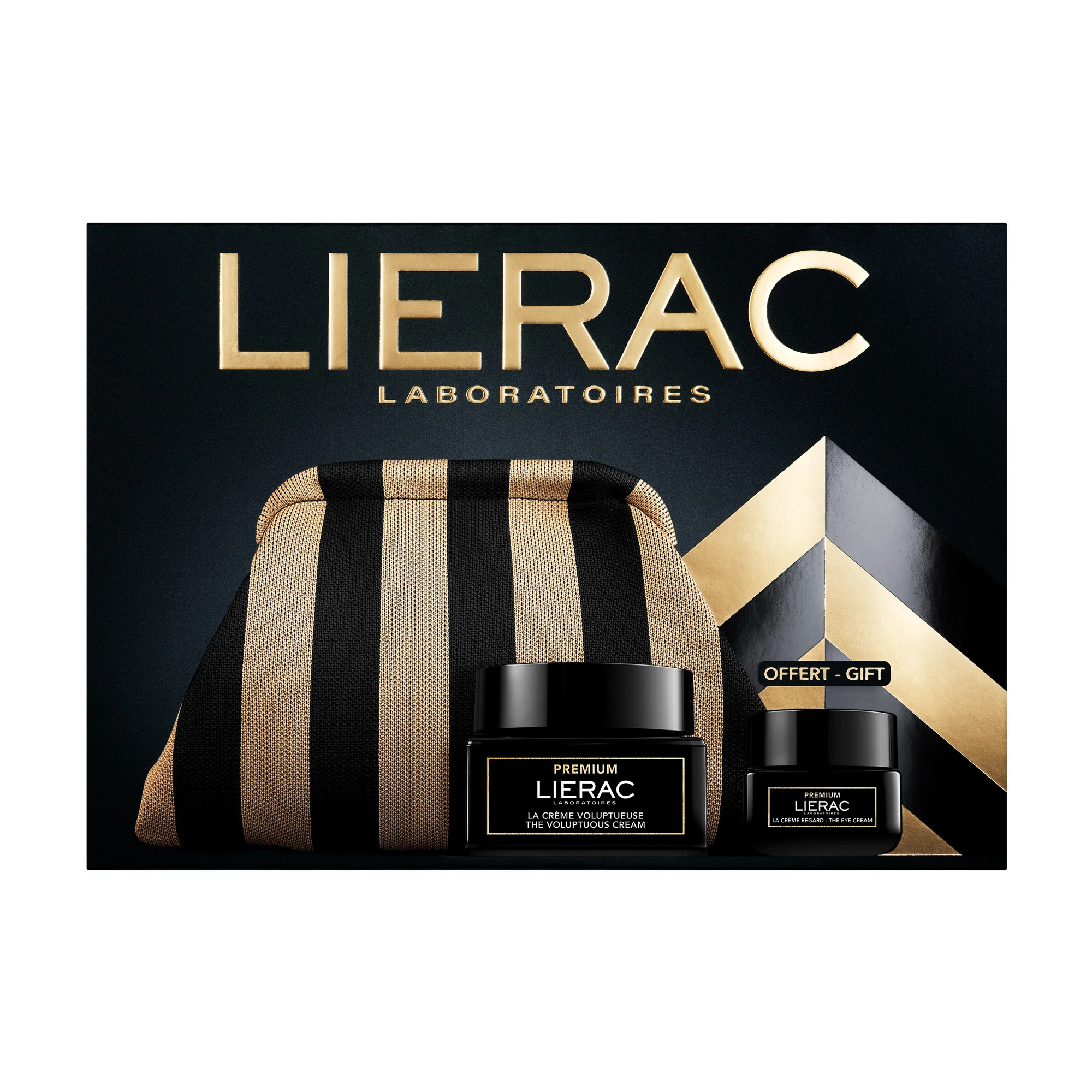 Lierac Premium Zestaw krem bogaty, 50 ml + krem pod oczy, 20 ml + kosmetyczka