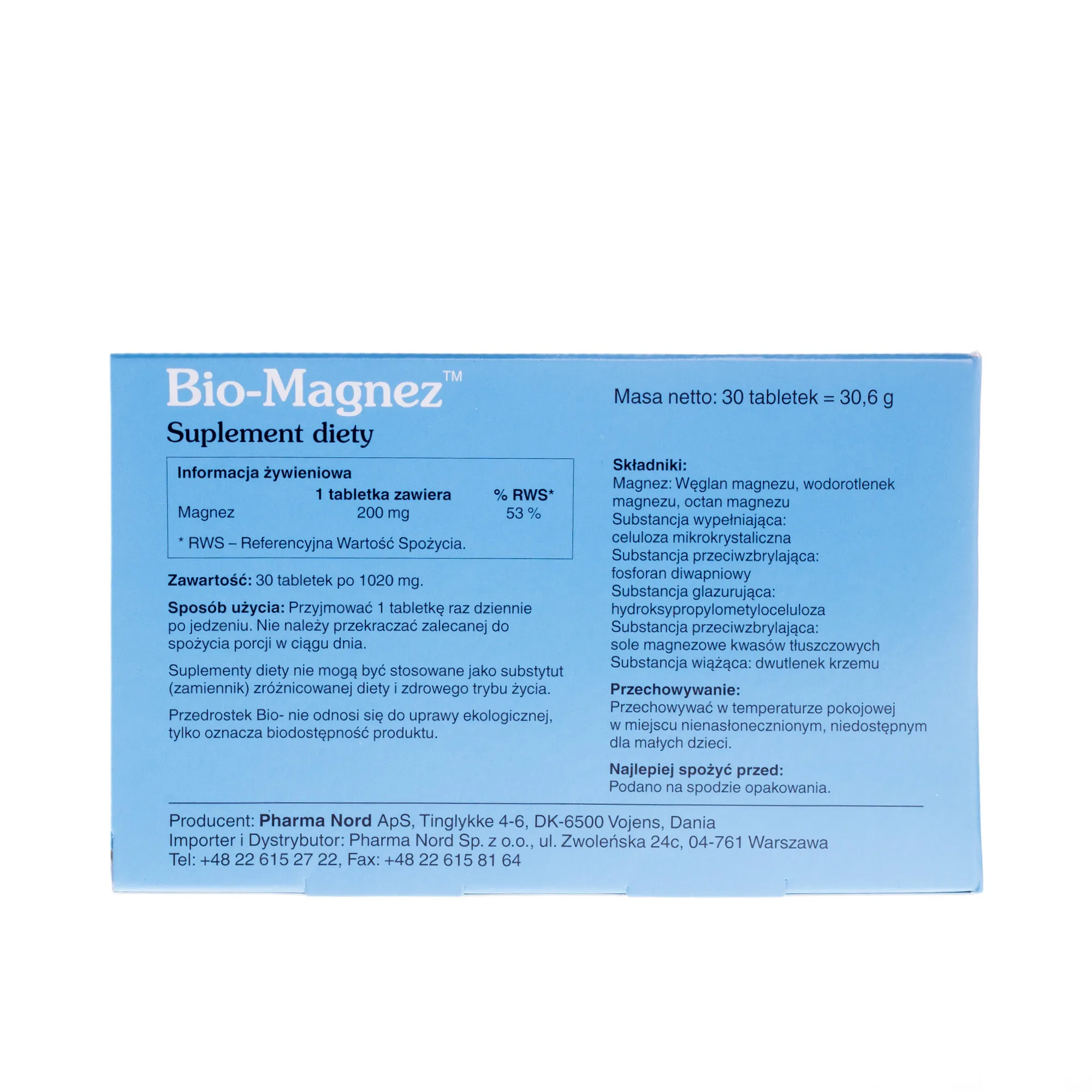 Bio-Magnez, suplement diety, 30 tabletek 