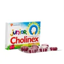 Cholinex Junior, suplement diety od 4 roku życia, 16 pastylek do ssania, smak malinowy