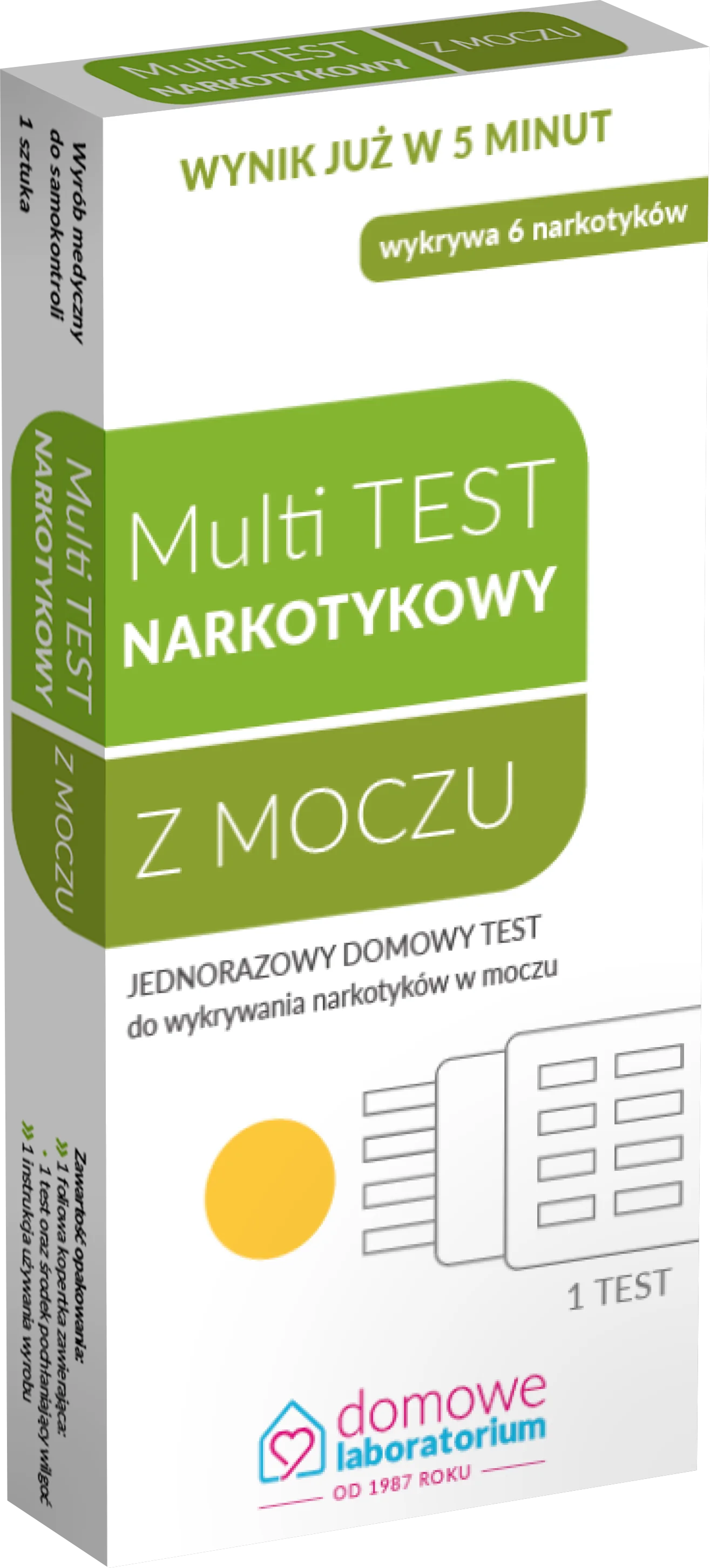 Multi Test narkotykowy z moczu jednorazowy domowy test, 1 sztuka