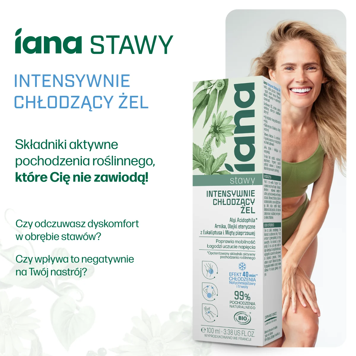 Iana Stawy intensywnie chłodzący żel, 100 ml